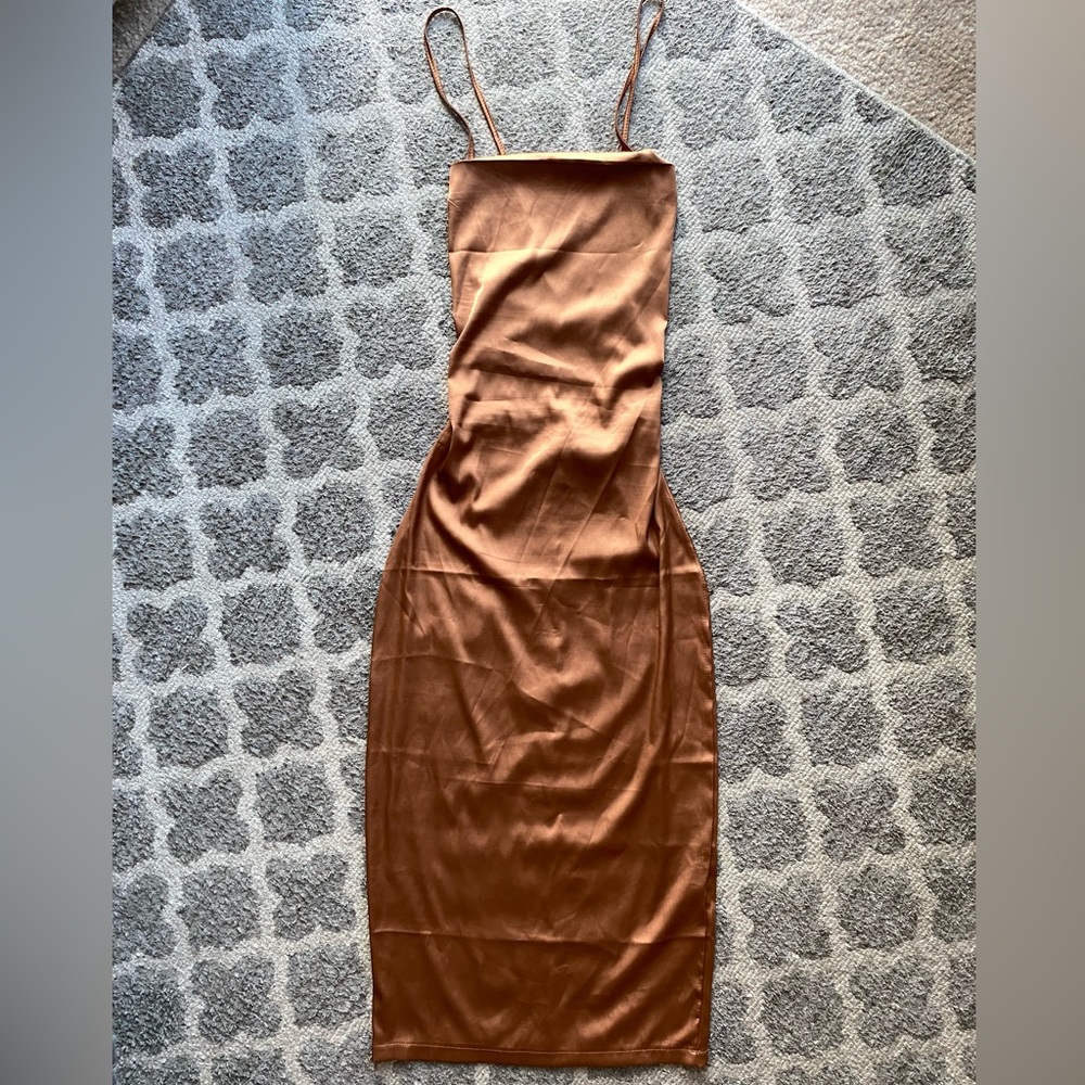 Bronze sheer dress